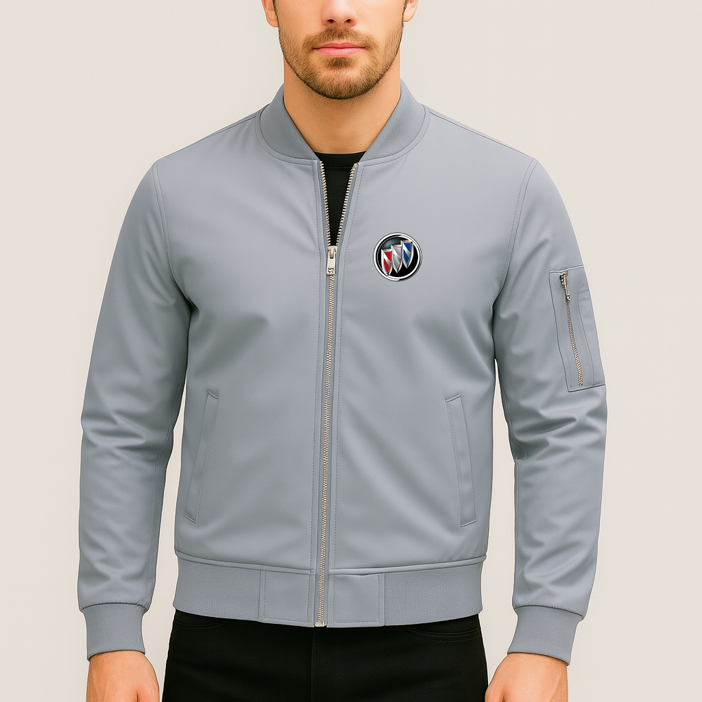 Men’s Buick Motorsports Car Lightweight Bomber Jacket Windbreaker Softshell Varsity Jacket Coat