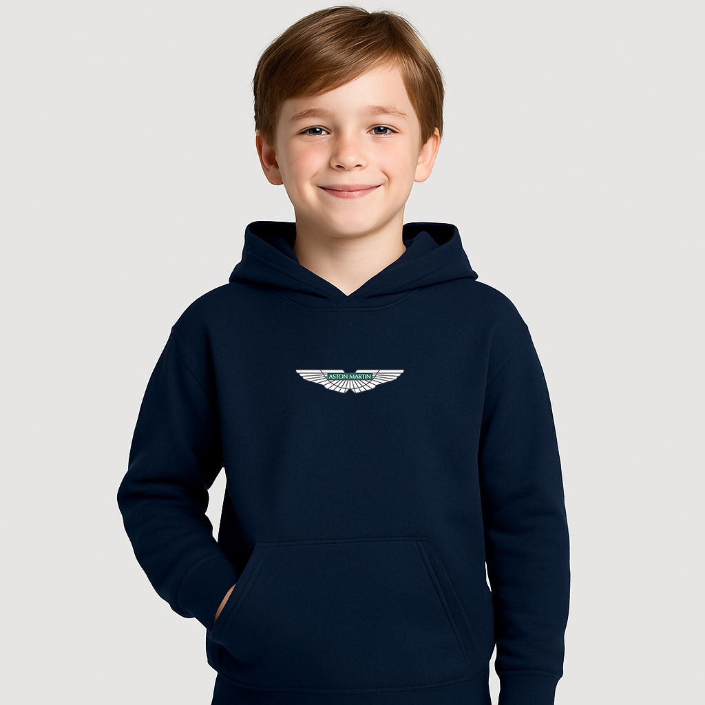 Youth Kids Aston Martin Motorsports Car Pullover Hoodie