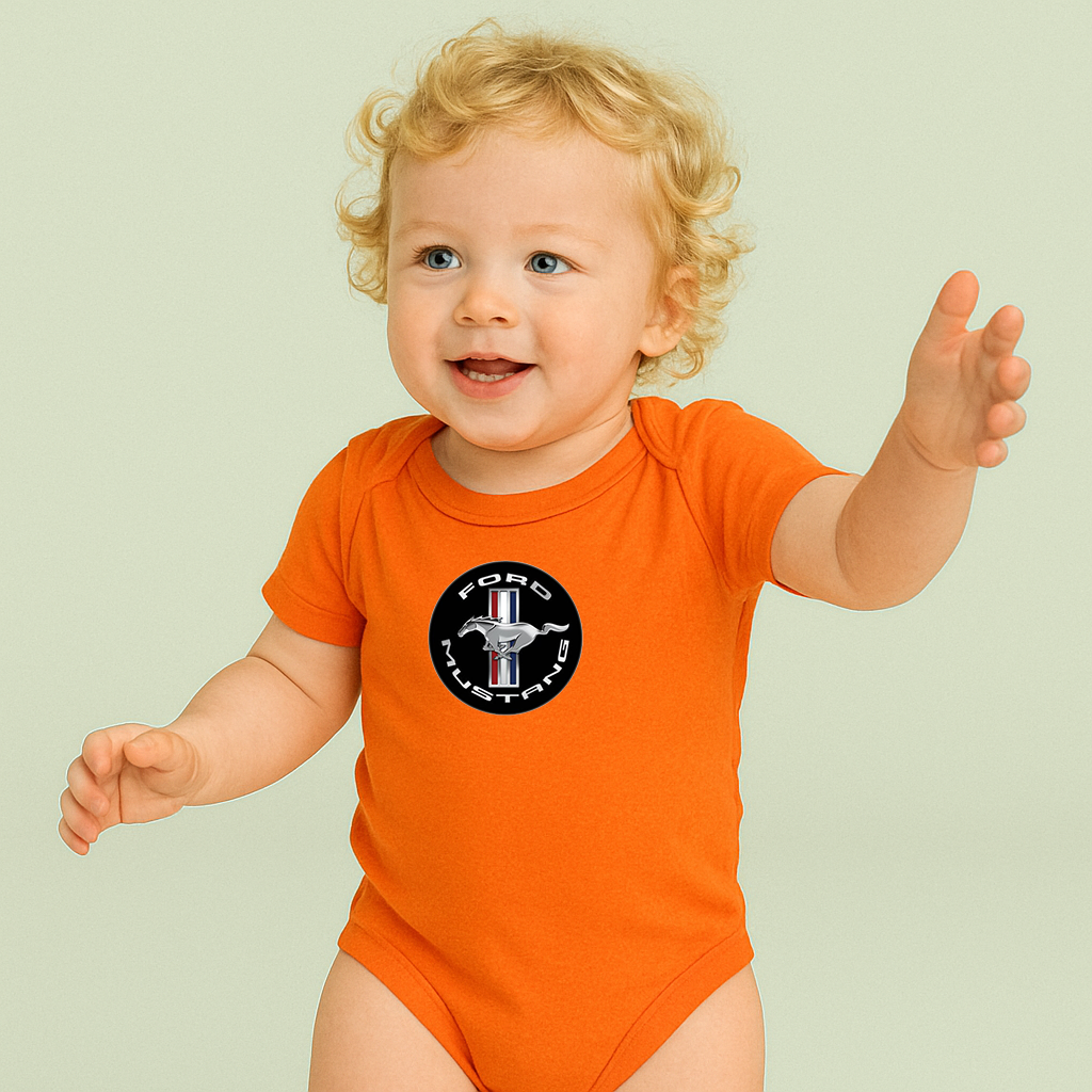 Ford Mustang Motorsport Car Baby Romper Onesie