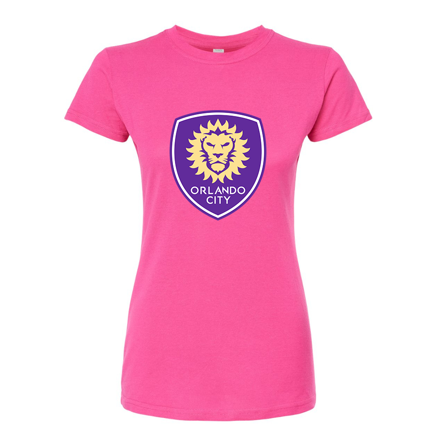Women’s Orlando City Soccer  Yogurt  Round Neck T-Shirt