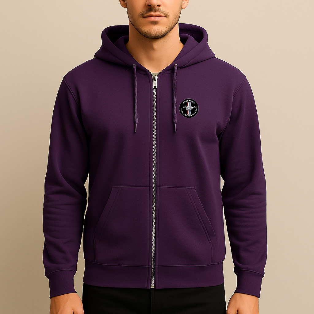 Men’s Ford Mustang Motorsport Car Zipper Hoodie