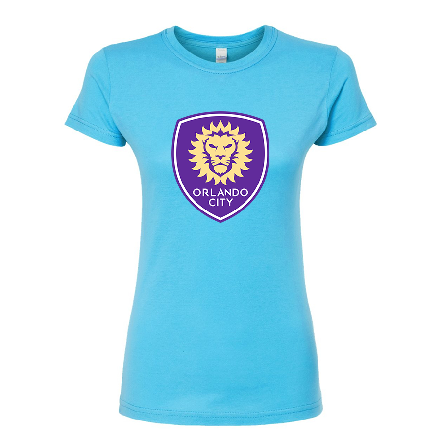 Women’s Orlando City Soccer  Yogurt  Round Neck T-Shirt
