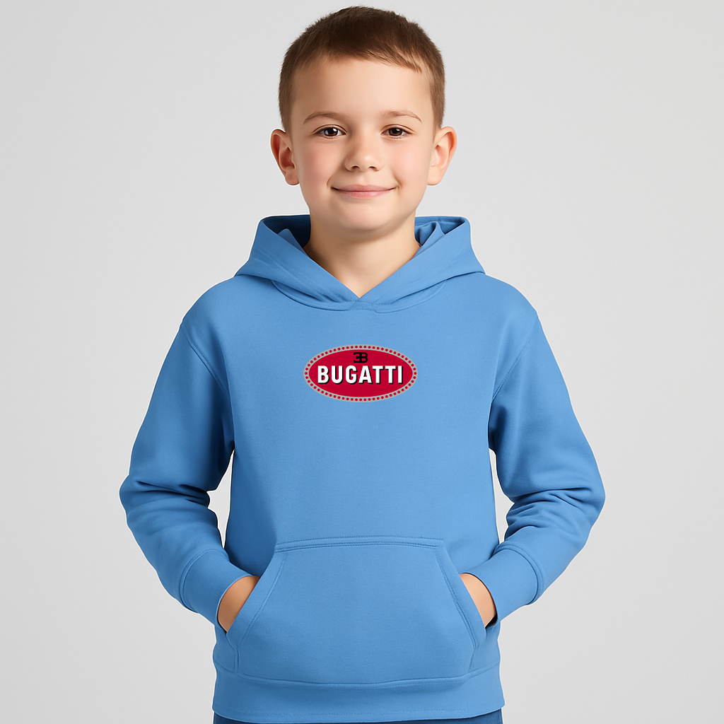 Youth Kids Bugatti Car Pullover Hoodie