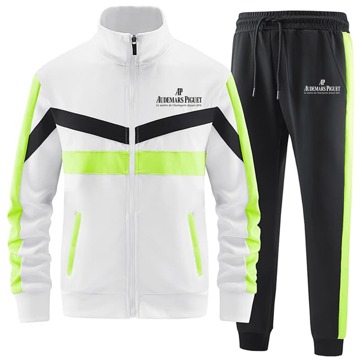 Men's Audemars-Piguet ANOTWENER Men_s Casual 2 Piece Tracksuit Sets Long Sleeve Full Zip Jacket and Sweatpants Sport Outfits Sweatsuits