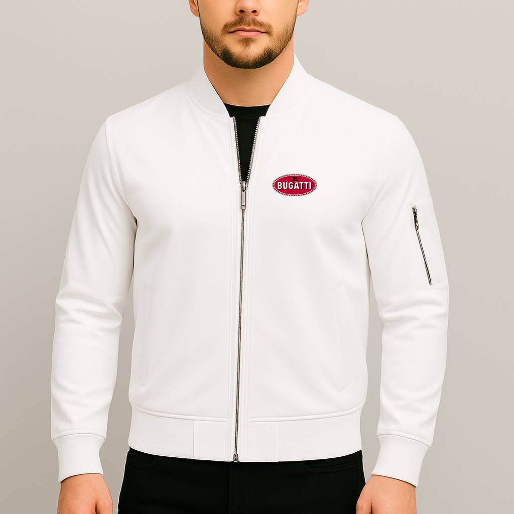 Men’s Bugatti Car Lightweight Bomber Jacket Windbreaker Softshell Varsity Jacket Coat
