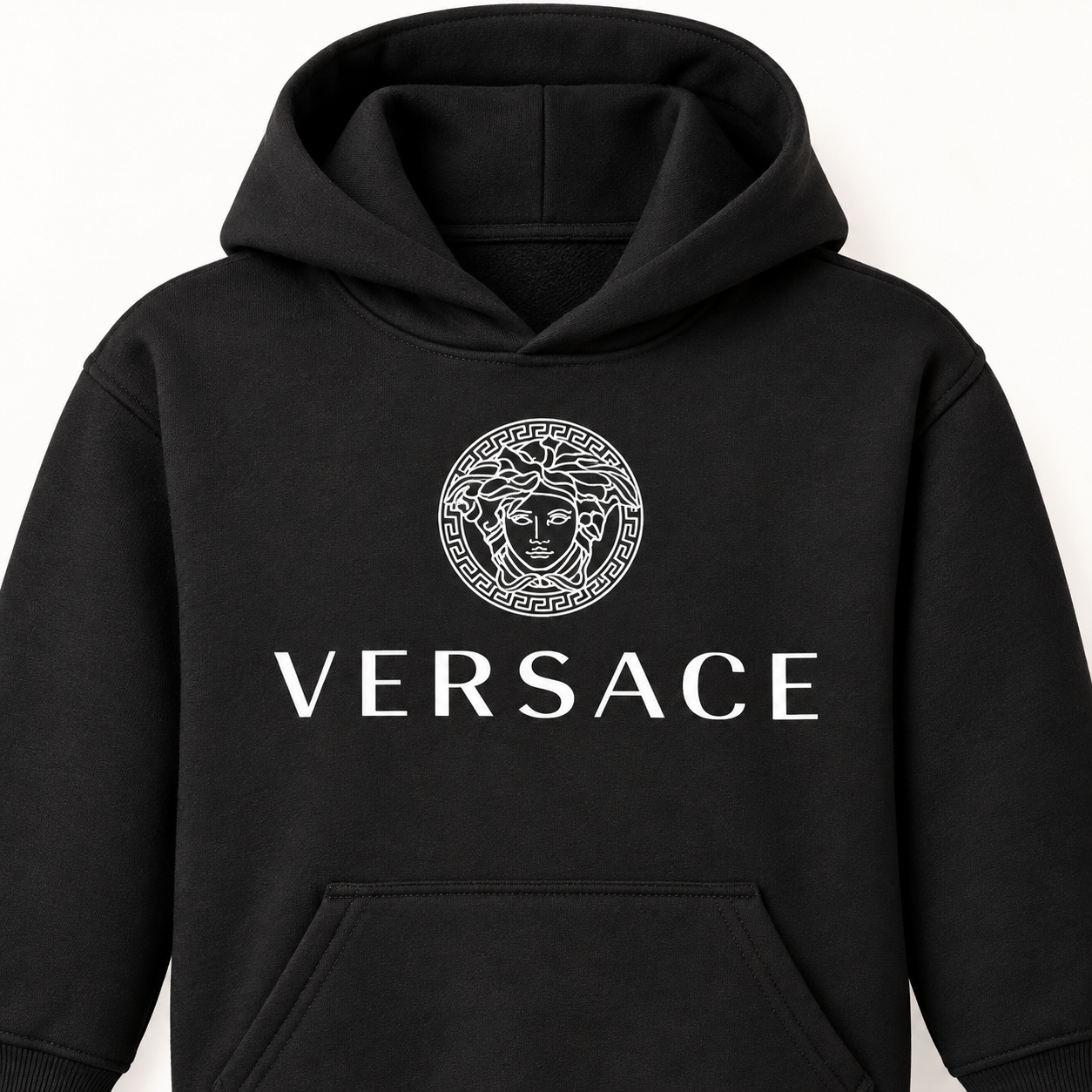 Youth Kids Versace Pullover Hoodie | Color: Black | View 3