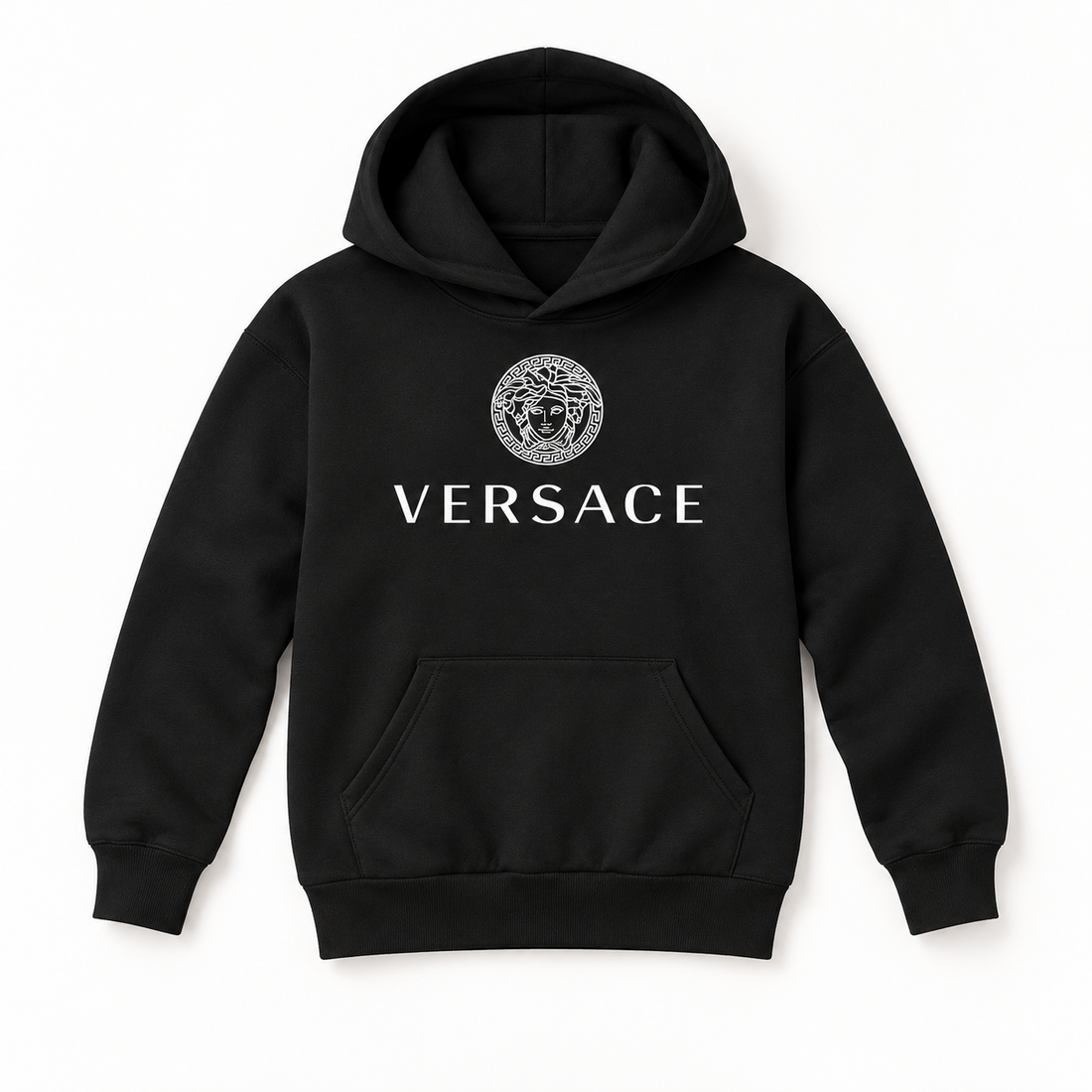 Youth Kids Versace Pullover Hoodie | Color: Black | View 5