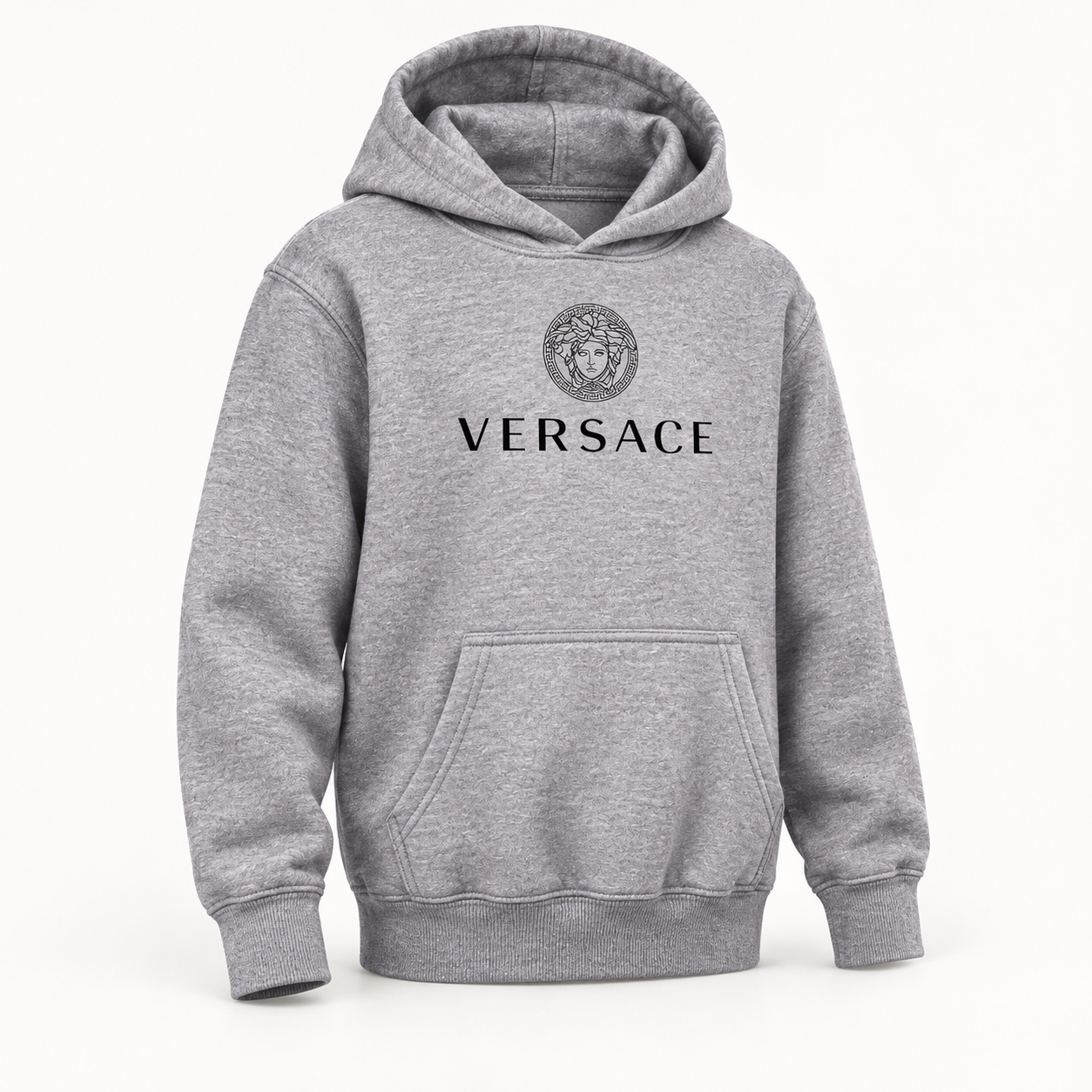 Youth Kids Versace Pullover Hoodie | Color: Grey | View 1