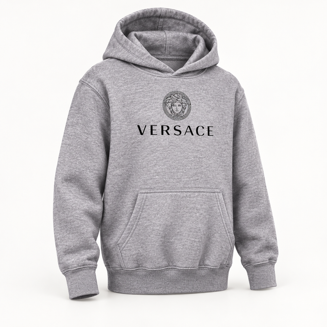 Youth Kids Versace Pullover Hoodie | Color: Grey | View 1