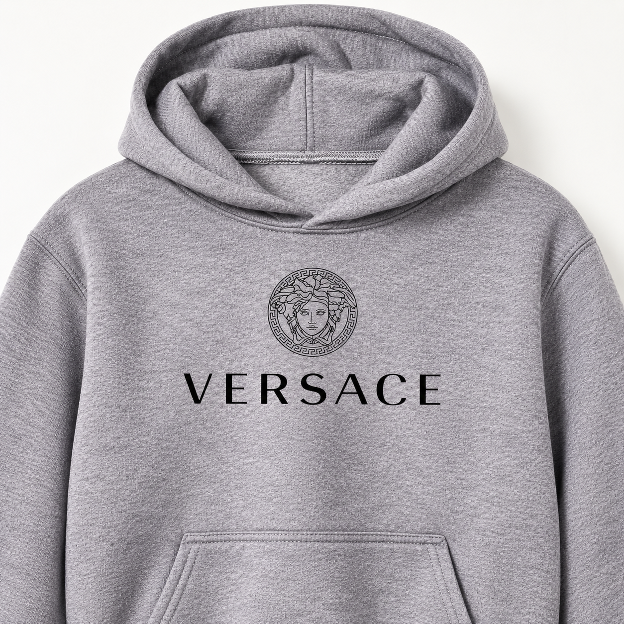 Youth Kids Versace Pullover Hoodie | Color: Grey | View 3