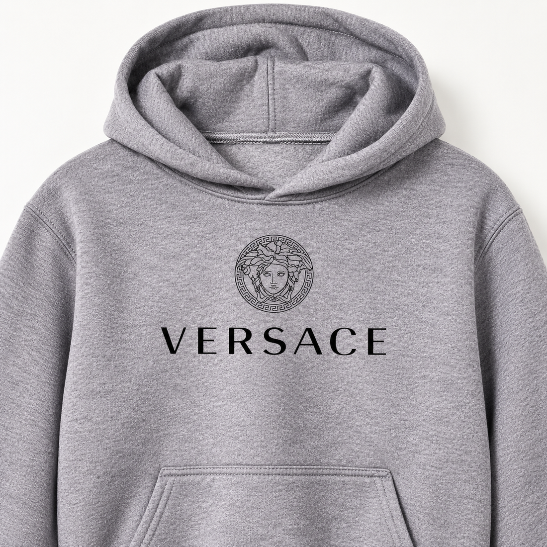 Youth Kids Versace Pullover Hoodie | Color: Grey | View 3