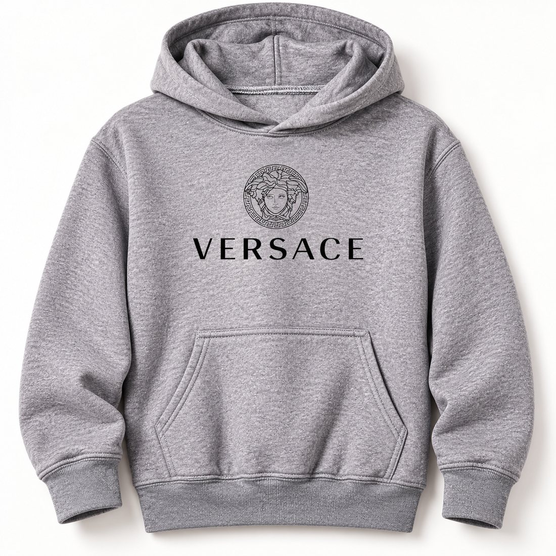 Youth Kids Versace Pullover Hoodie | Color: Grey | View 4