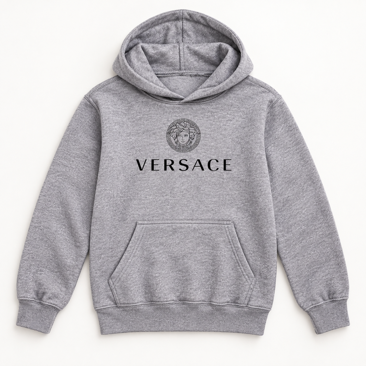 Youth Kids Versace Pullover Hoodie | Color: Grey | View 5