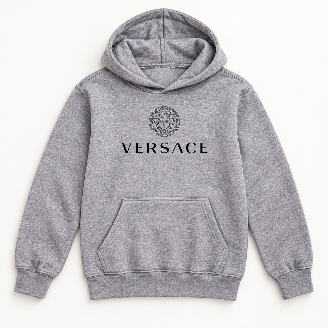 Youth Kids Versace Pullover Hoodie | Color: Grey | View 5