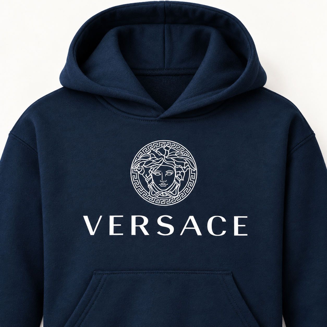 Youth Kids Versace Pullover Hoodie | Color: Navy | View 3