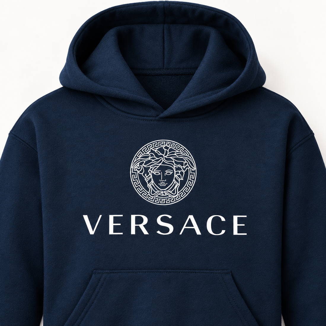 Youth Kids Versace Pullover Hoodie | Color: Navy | View 3