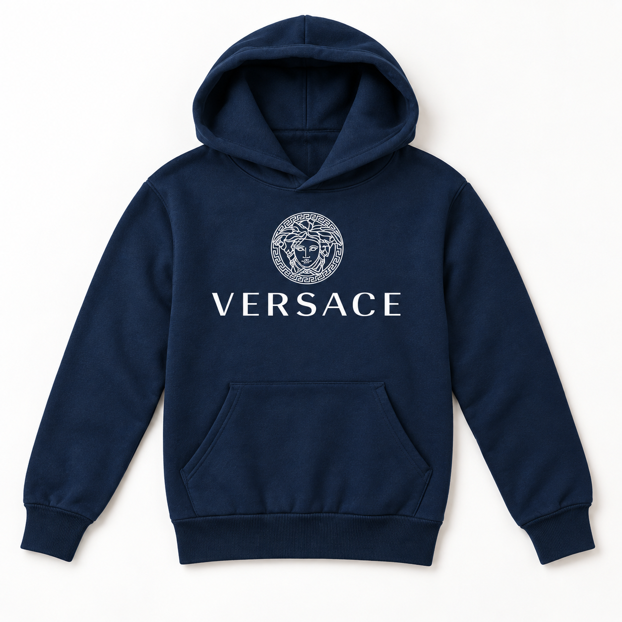 Youth Kids Versace Pullover Hoodie | Color: Navy | View 5