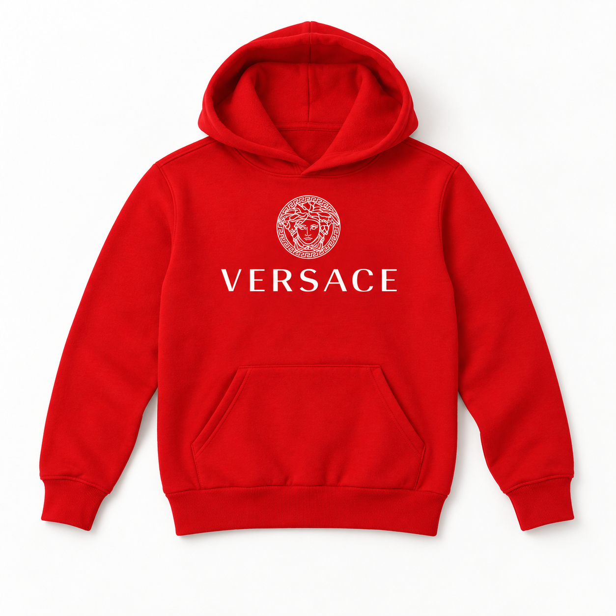 Youth Kids Versace Pullover Hoodie | Color: Red | View 5