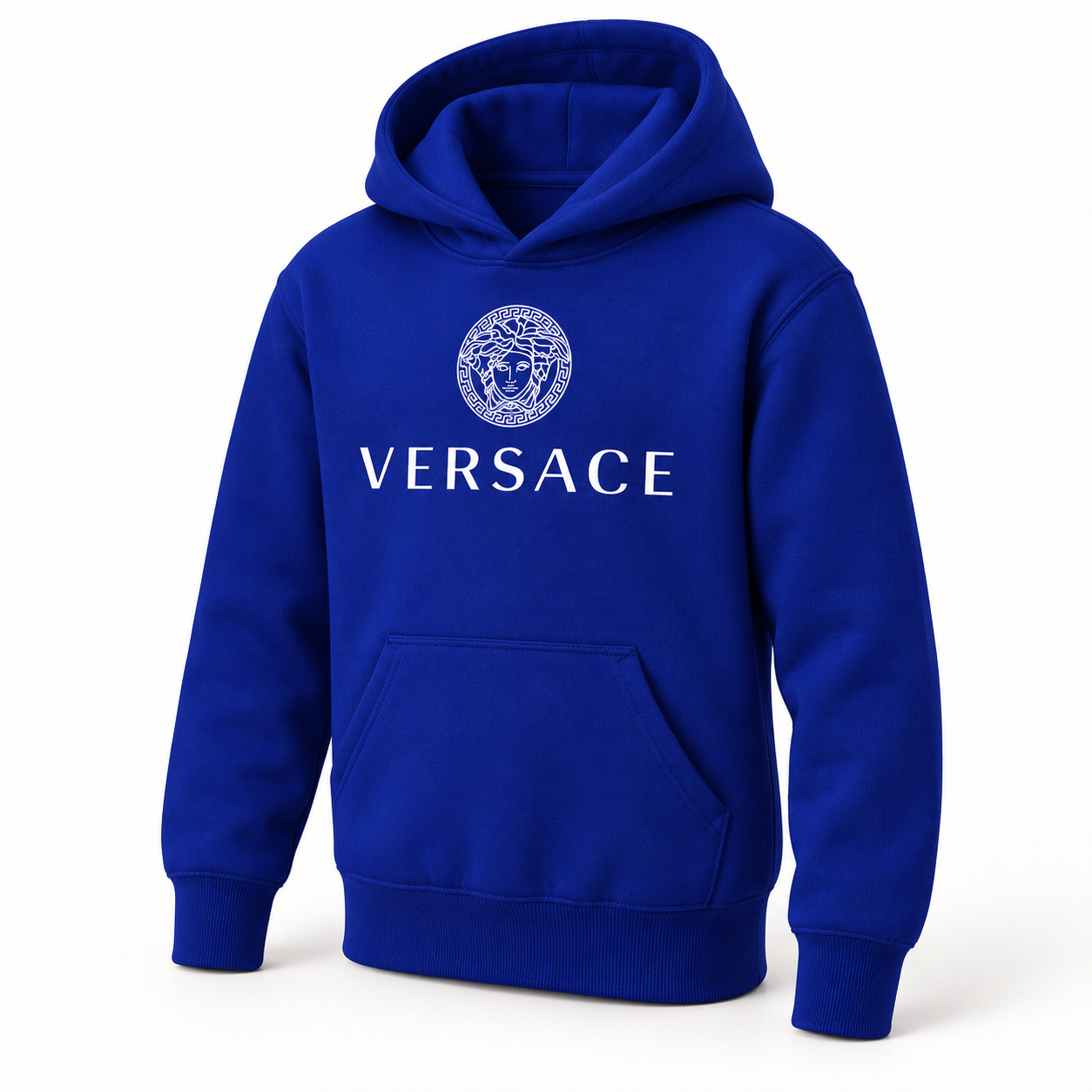 Youth Kids Versace Pullover Hoodie | Color: Royal Blue | View 1