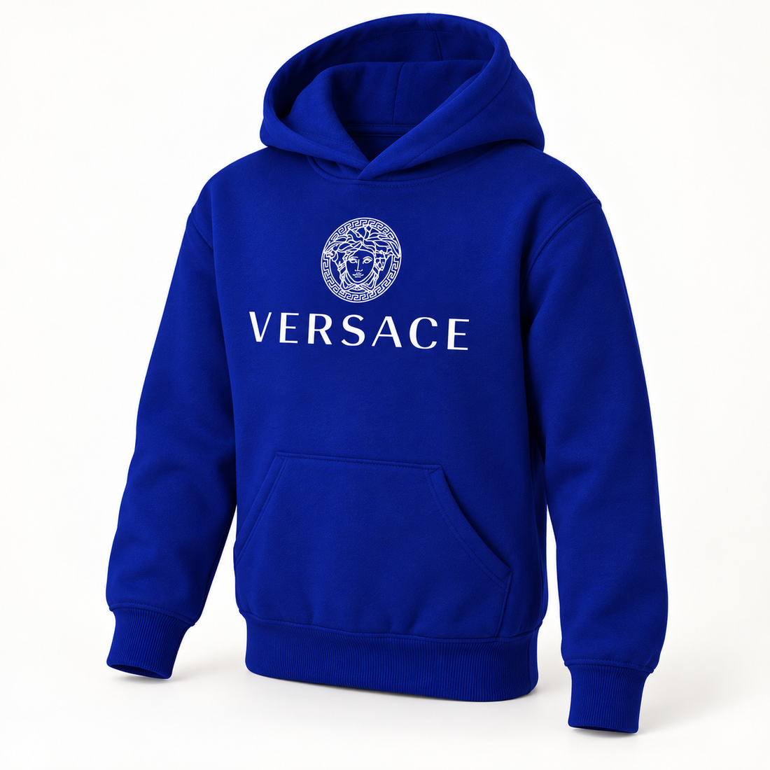 Youth Kids Versace Pullover Hoodie | Color: Royal Blue | View 2