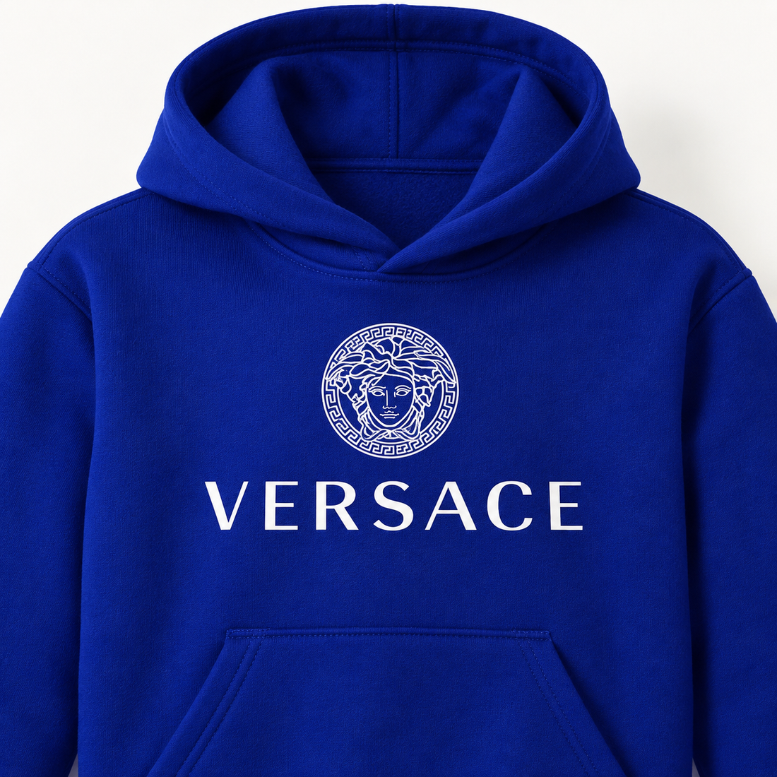 Youth Kids Versace Pullover Hoodie | Color: Royal Blue | View 3