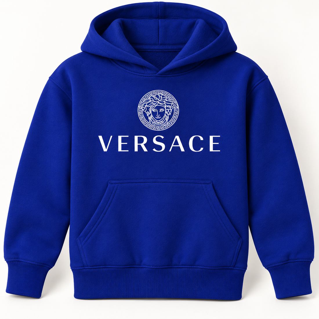 Youth Kids Versace Pullover Hoodie | Color: Royal Blue | View 4