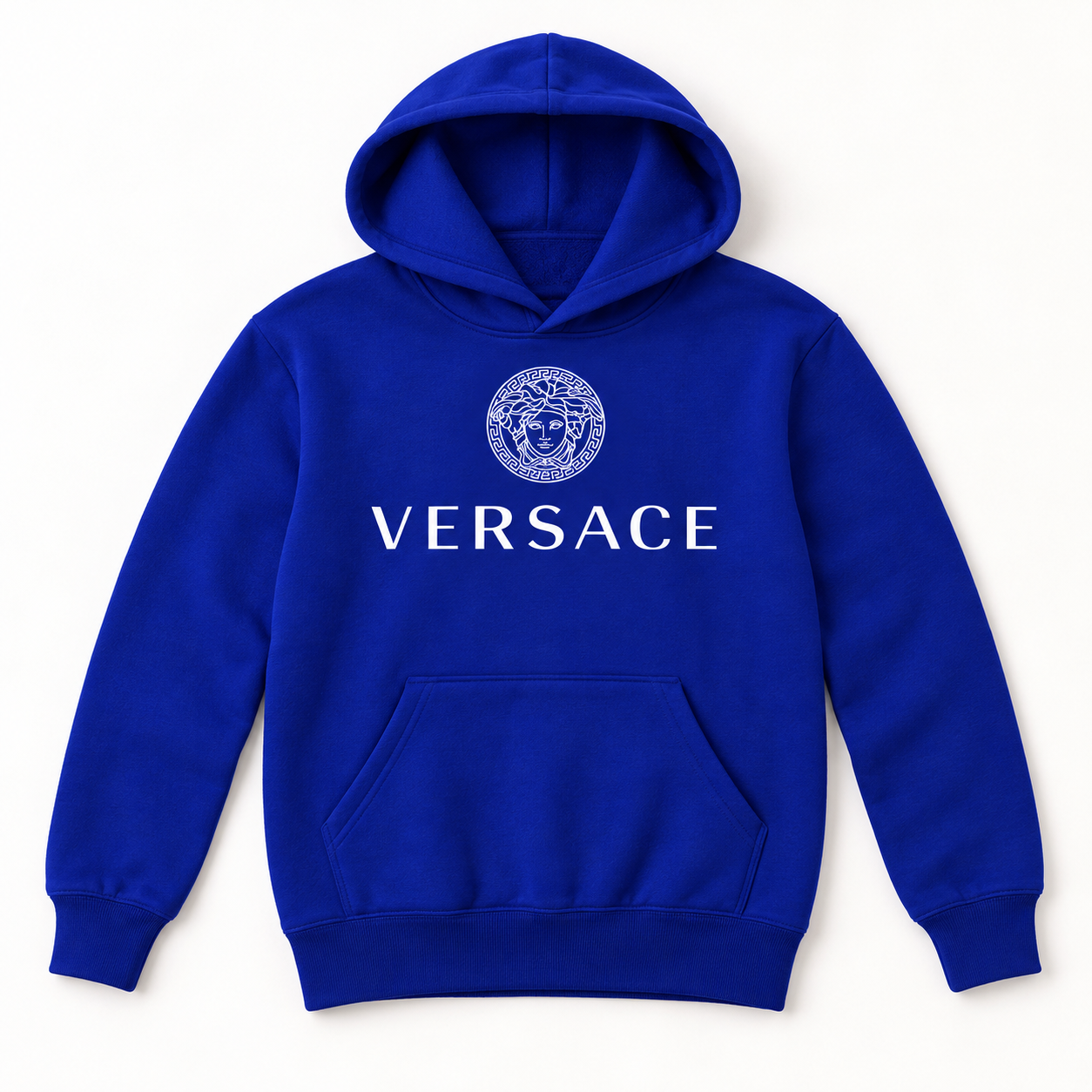 Youth Kids Versace Pullover Hoodie | Color: Royal Blue | View 5