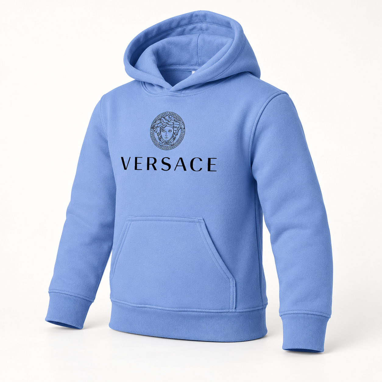 Youth Kids Versace Pullover Hoodie | Color: Sky Blue | View 2