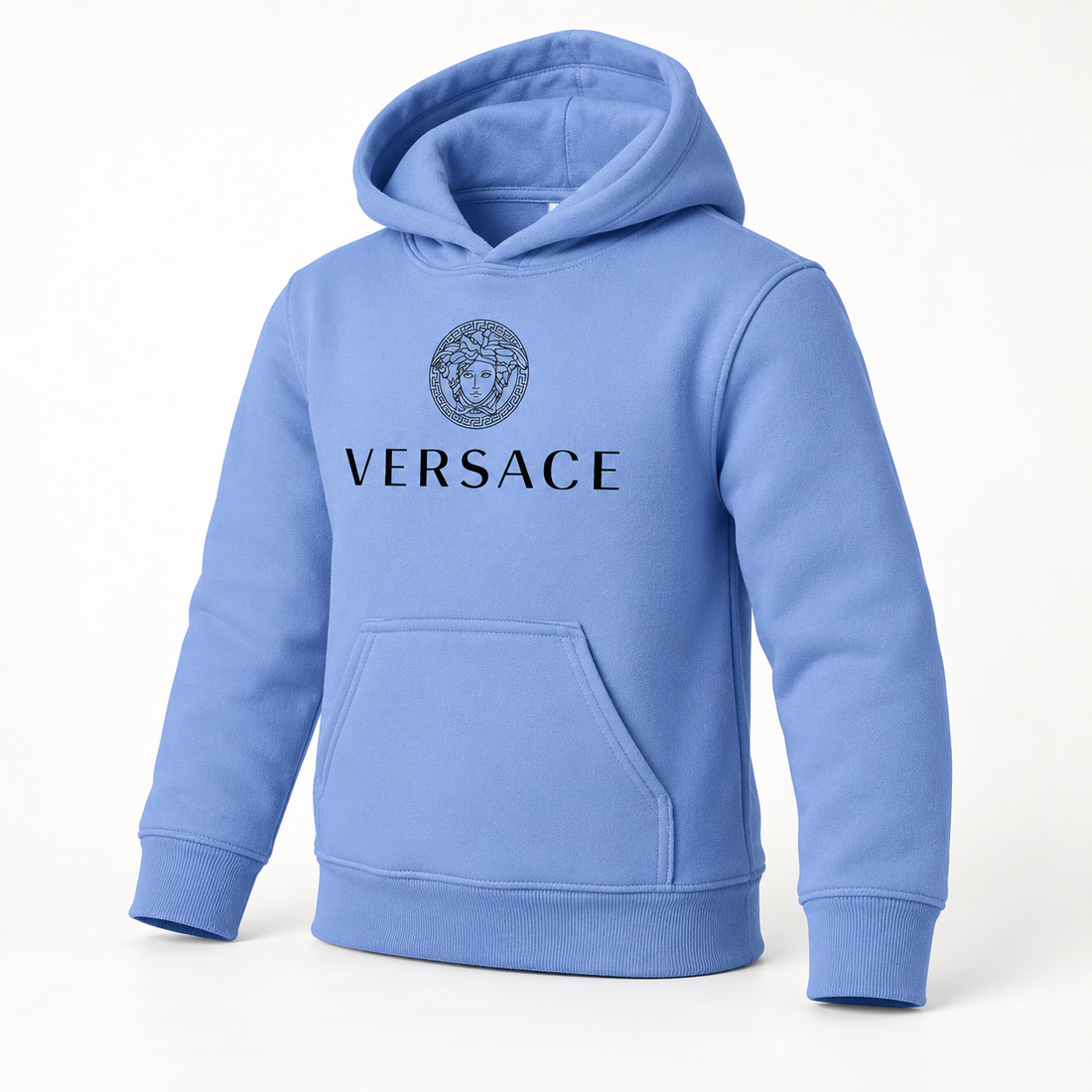 Youth Kids Versace Pullover Hoodie | Color: Sky Blue | View 2