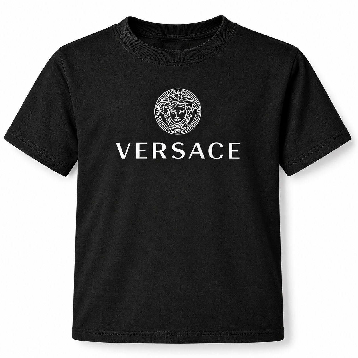 Youth Kids Versace Cotton T-Shirt | Color: Black | View 3