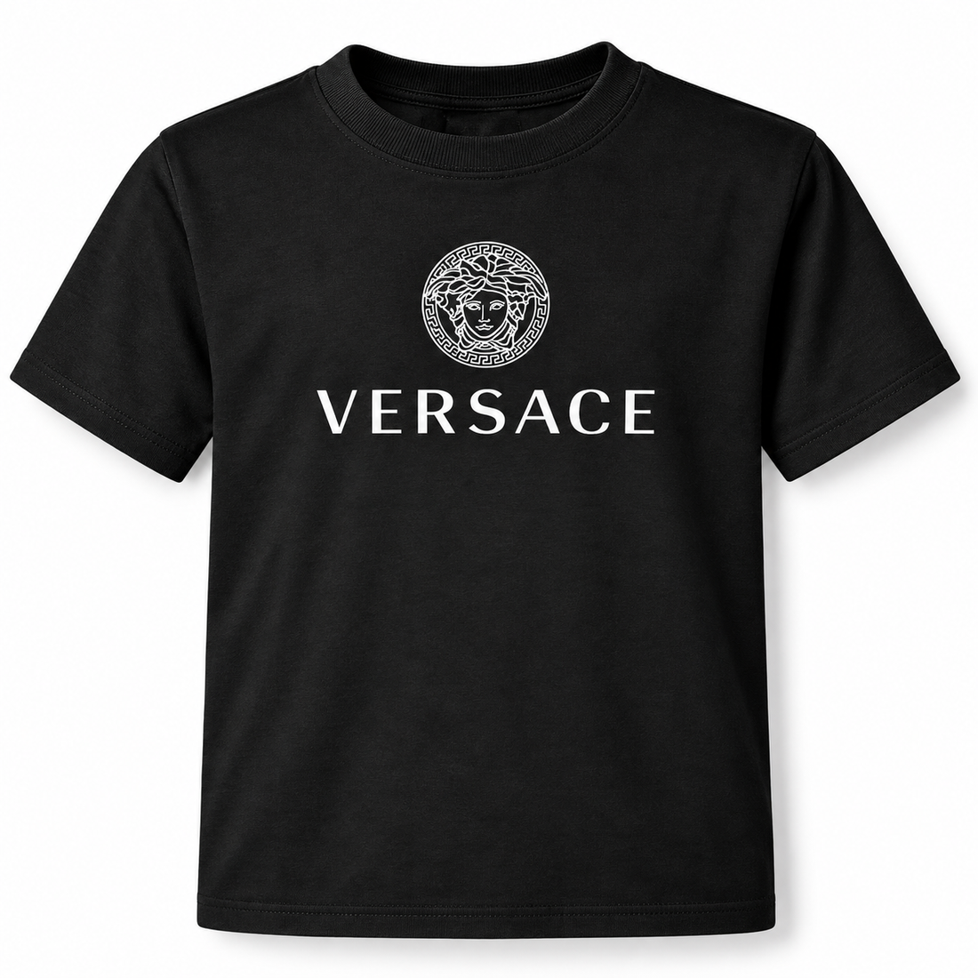 Youth Kids Versace Cotton T-Shirt | Color: Black | View 3