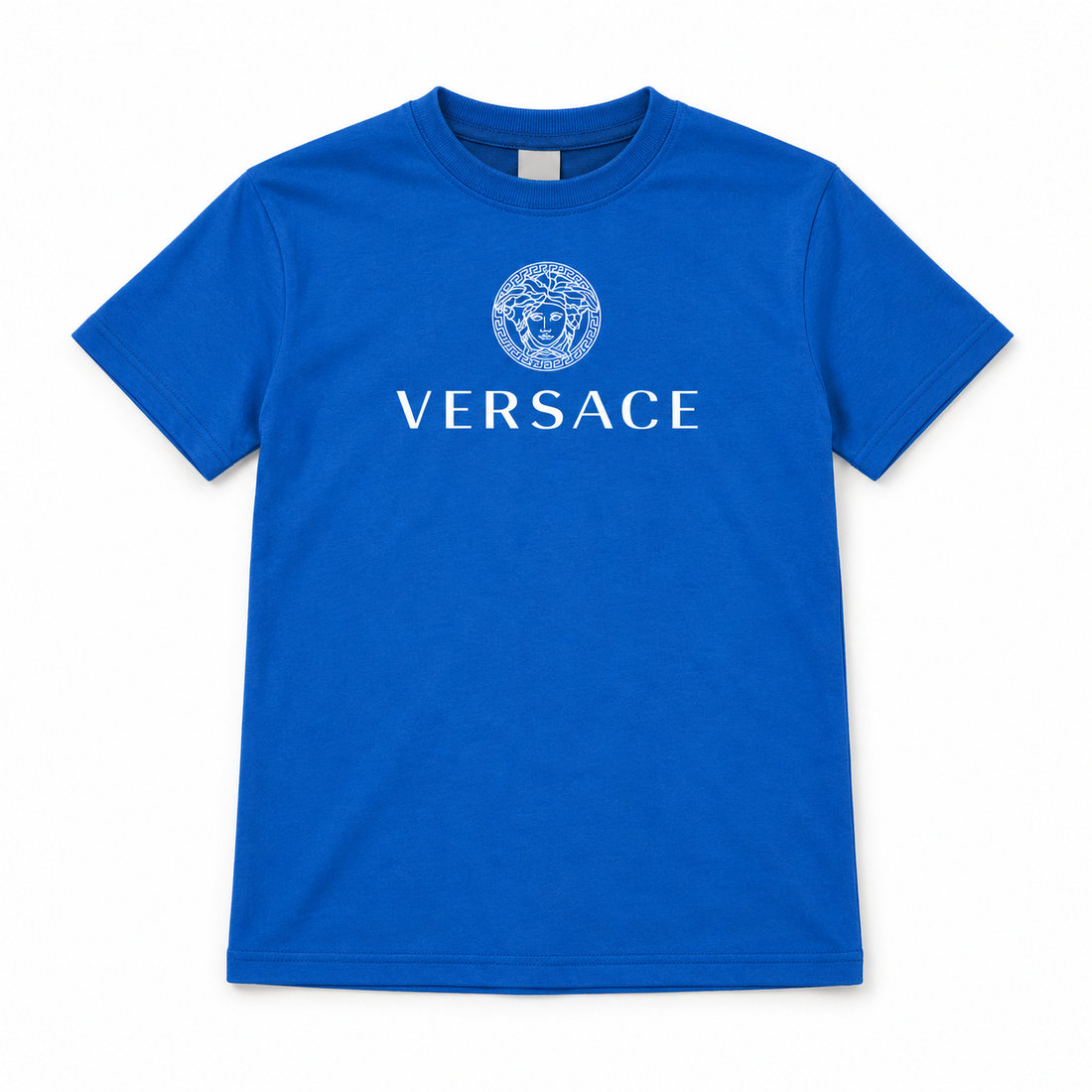 Youth Kids Versace Cotton T-Shirt | Color: Blue | View 5
