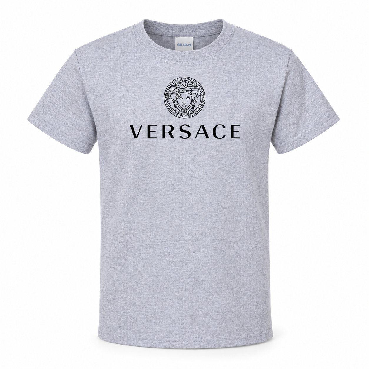 Youth Kids Versace Cotton T-Shirt | Color: Grey | View 3