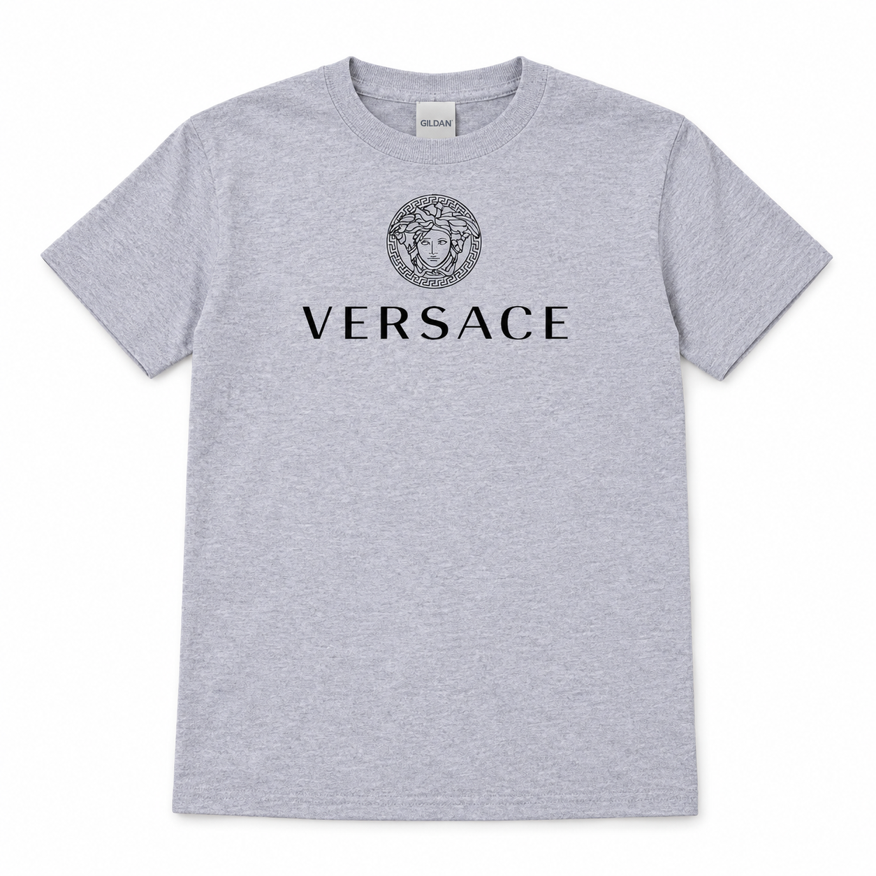 Youth Kids Versace Cotton T-Shirt | Color: Grey | View 5