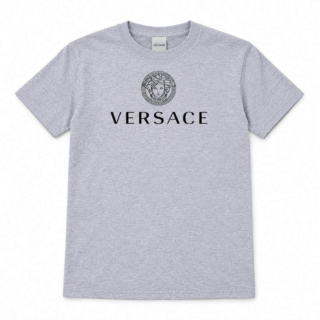Youth Kids Versace Cotton T-Shirt | Color: Grey | View 5