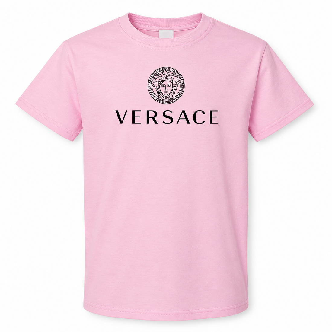 Youth Kids Versace Cotton T-Shirt | Color: Pink | View 3
