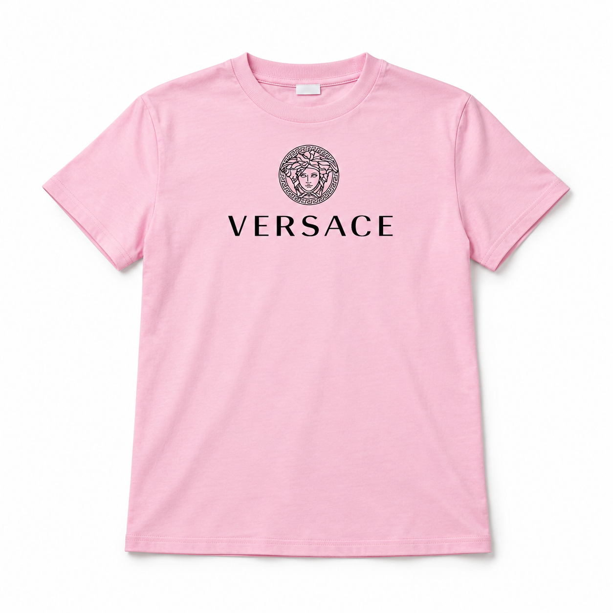 Youth Kids Versace Cotton T-Shirt | Color: Pink | View 5