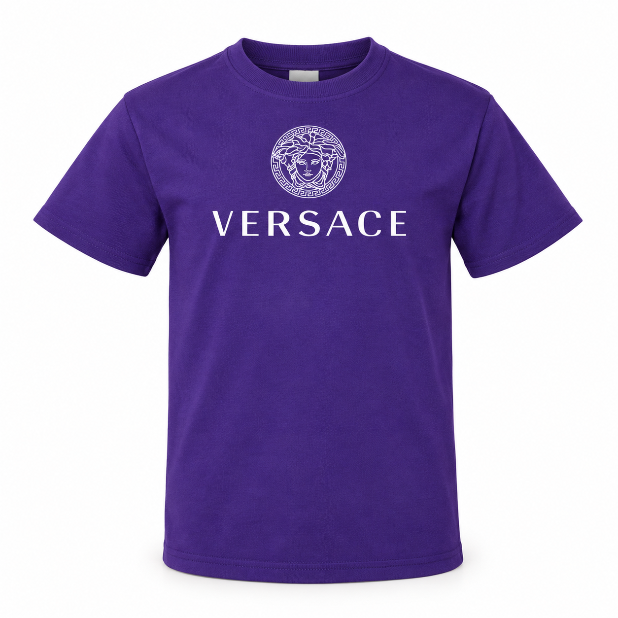 Youth Kids Versace Cotton T-Shirt | Color: Purple | View 3