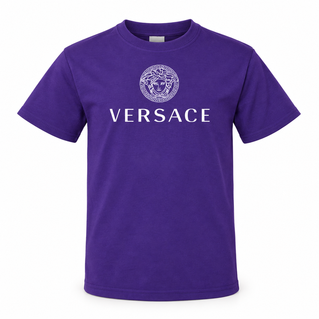 Youth Kids Versace Cotton T-Shirt | Color: Purple | View 3