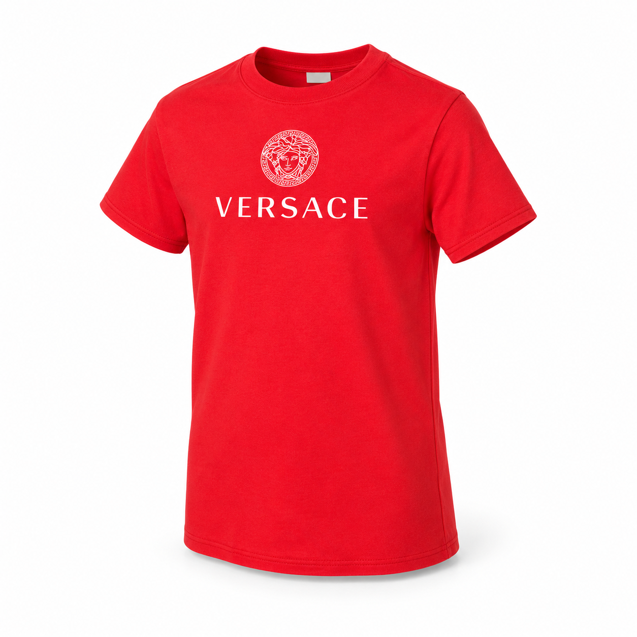 Youth Kids Versace Cotton T-Shirt | Color: Red | View 1