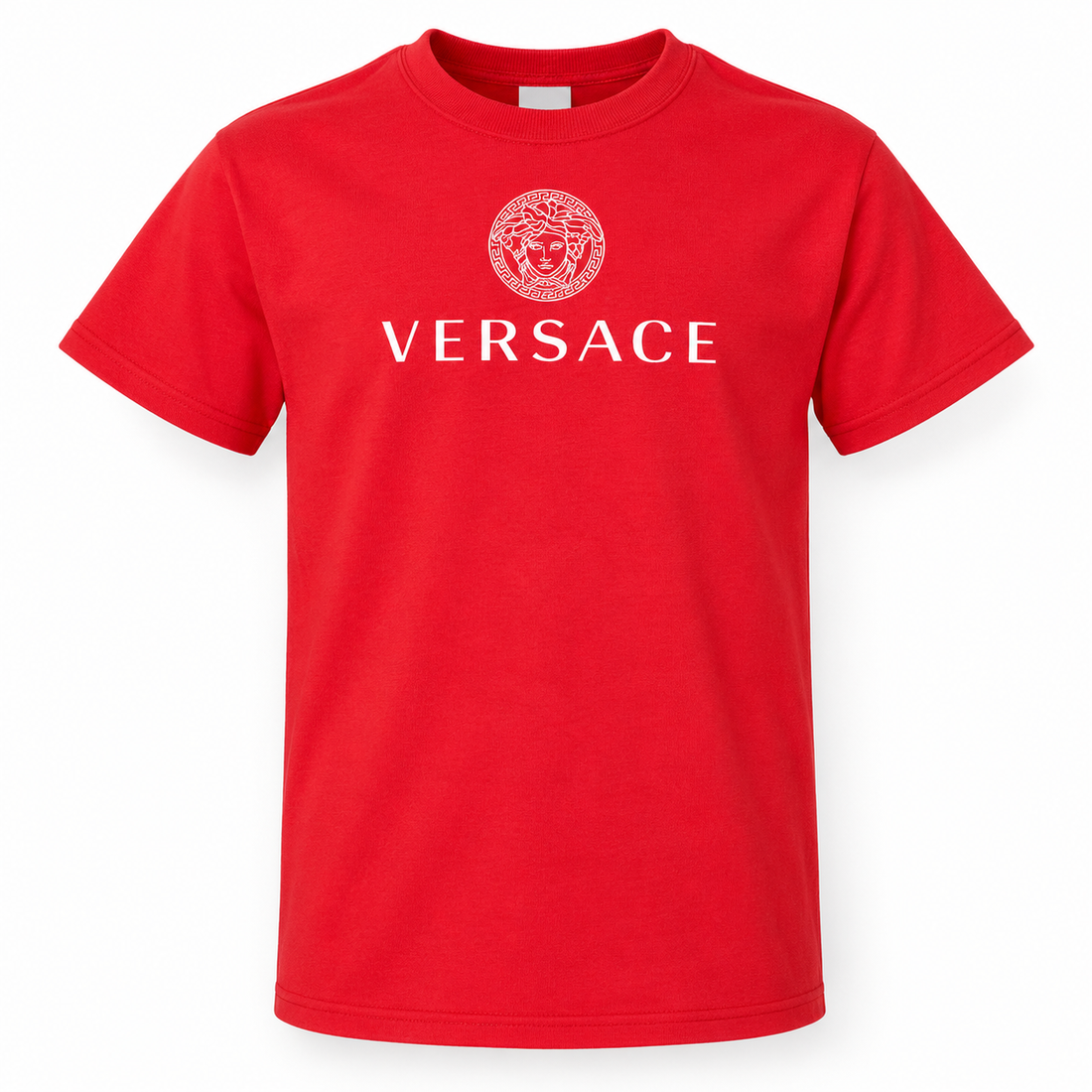 Youth Kids Versace Cotton T-Shirt | Color: Red | View 3