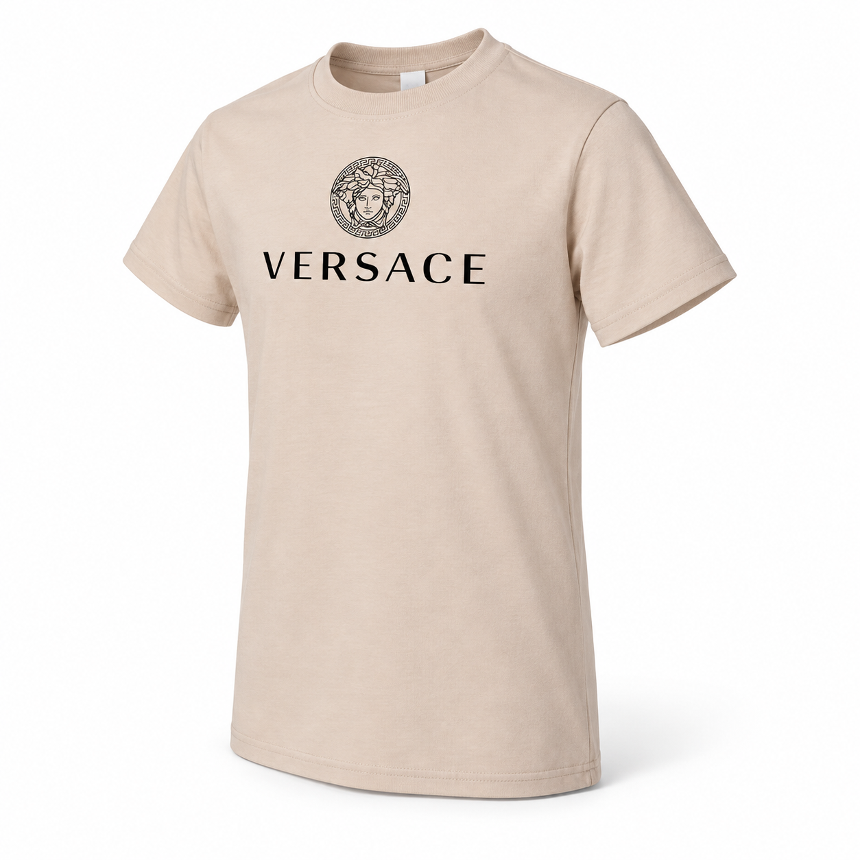 Youth Kids Versace Cotton T-Shirt | Color: Tan | View 2
