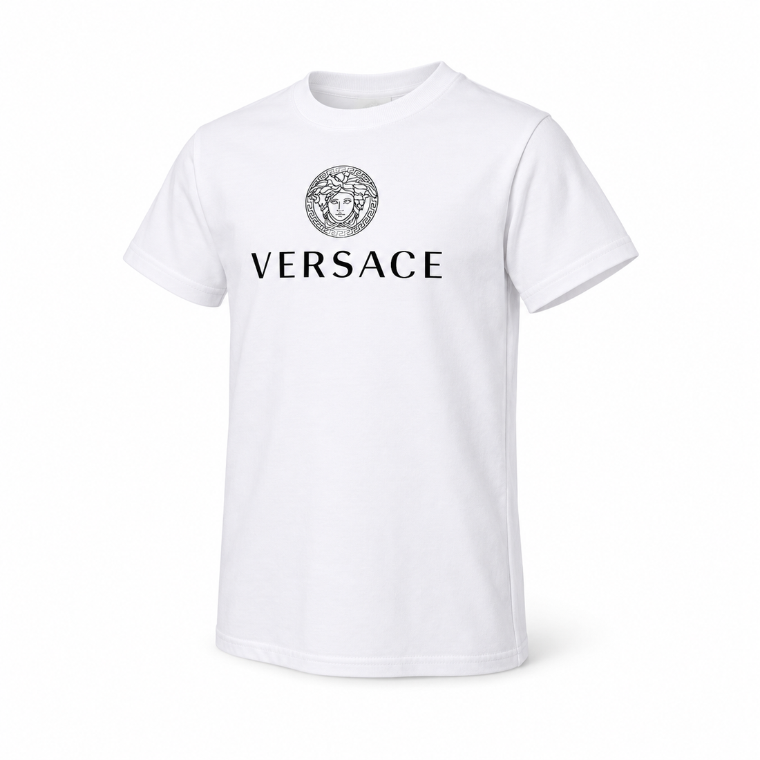 Youth Kids Versace Cotton T-Shirt | Color: White | View 1