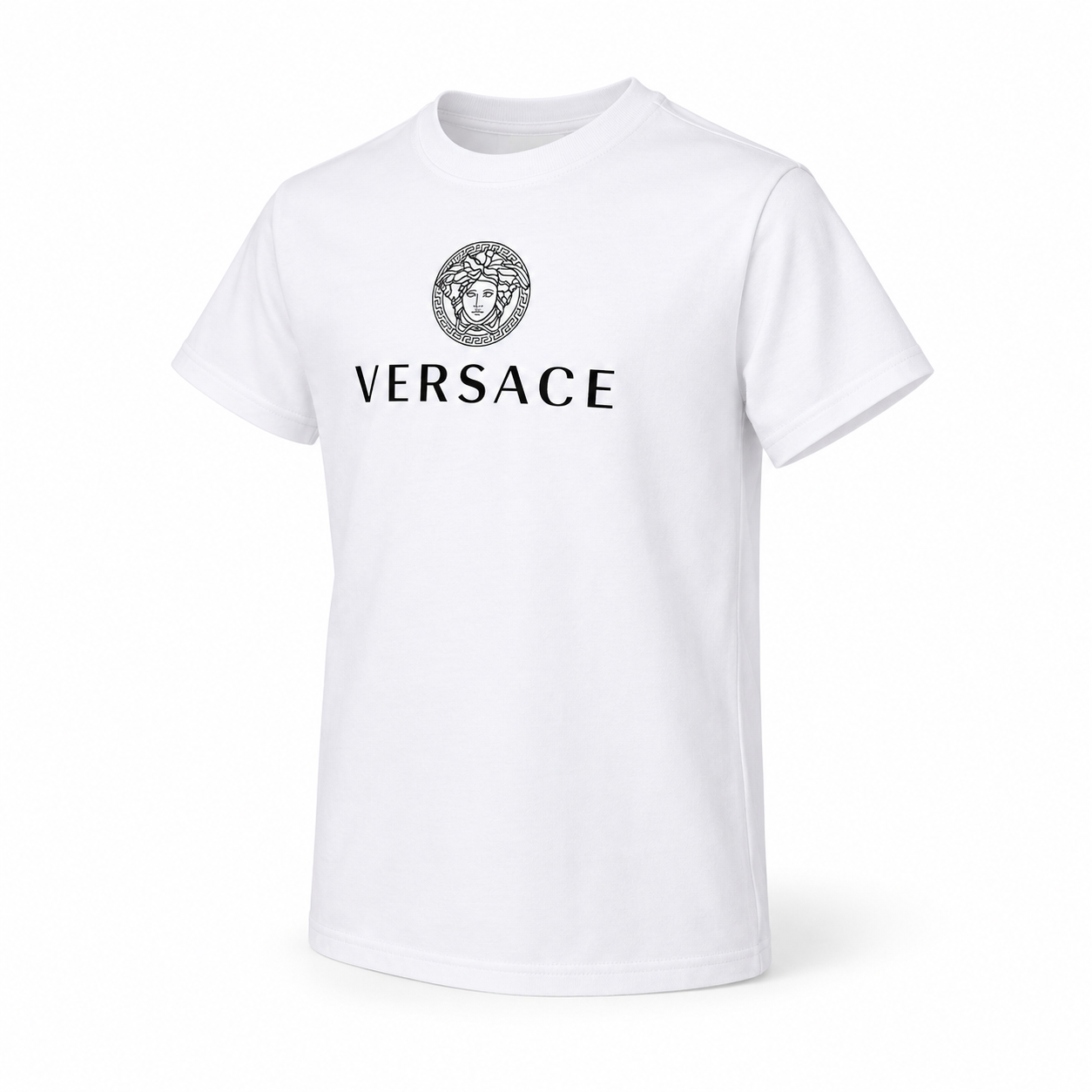 Youth Kids Versace Cotton T-Shirt | Color: White | View 2