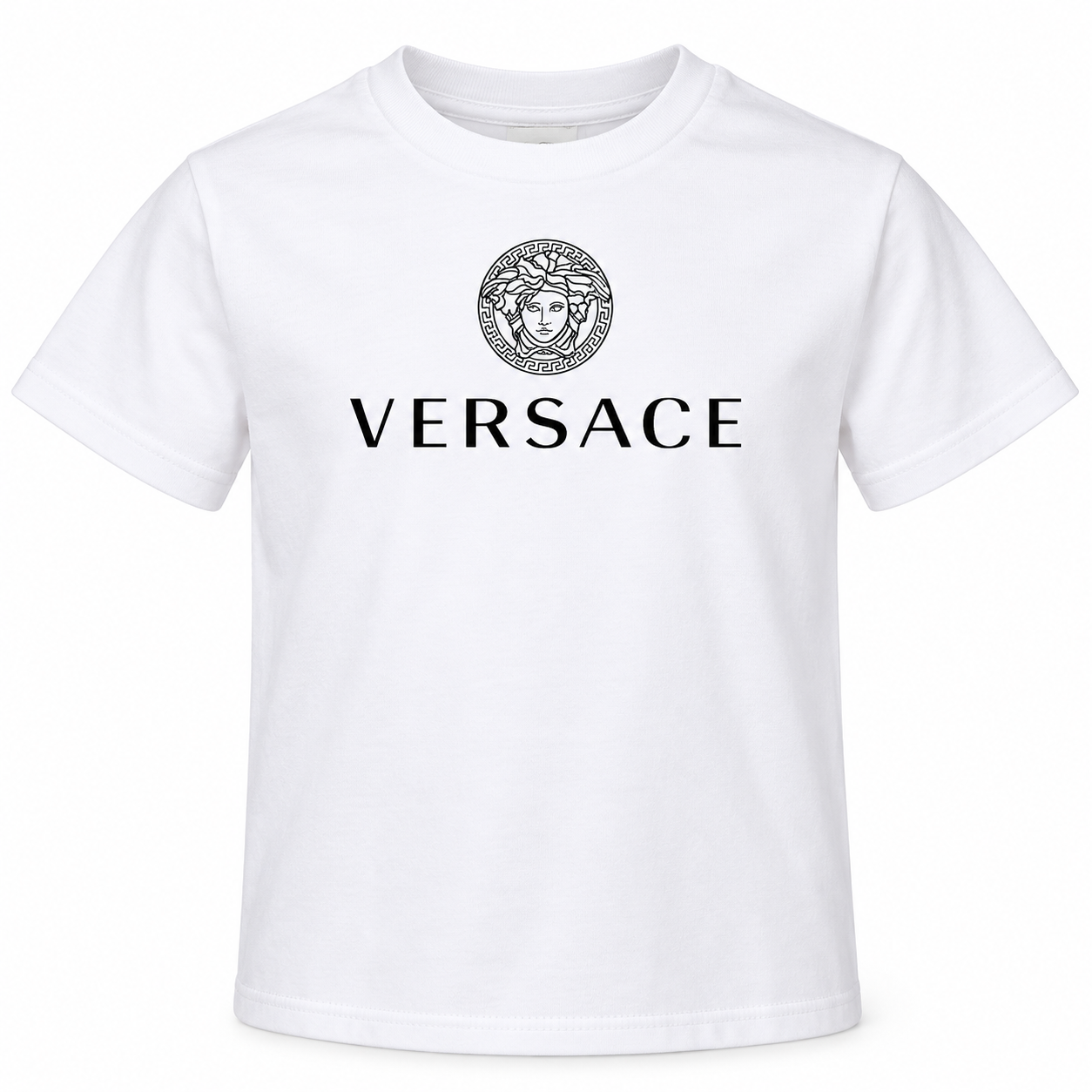 Youth Kids Versace Cotton T-Shirt | Color: White | View 3
