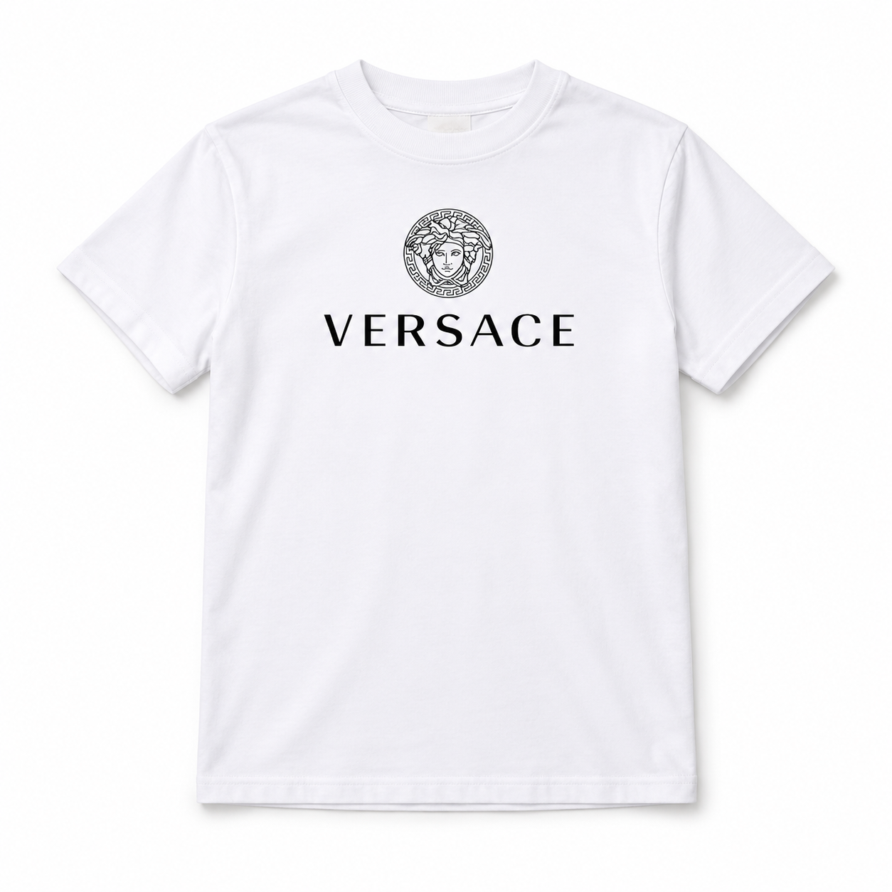 Youth Kids Versace Cotton T-Shirt | Color: White | View 5
