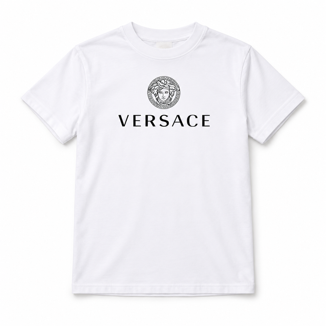 Youth Kids Versace Cotton T-Shirt | Color: White | View 5