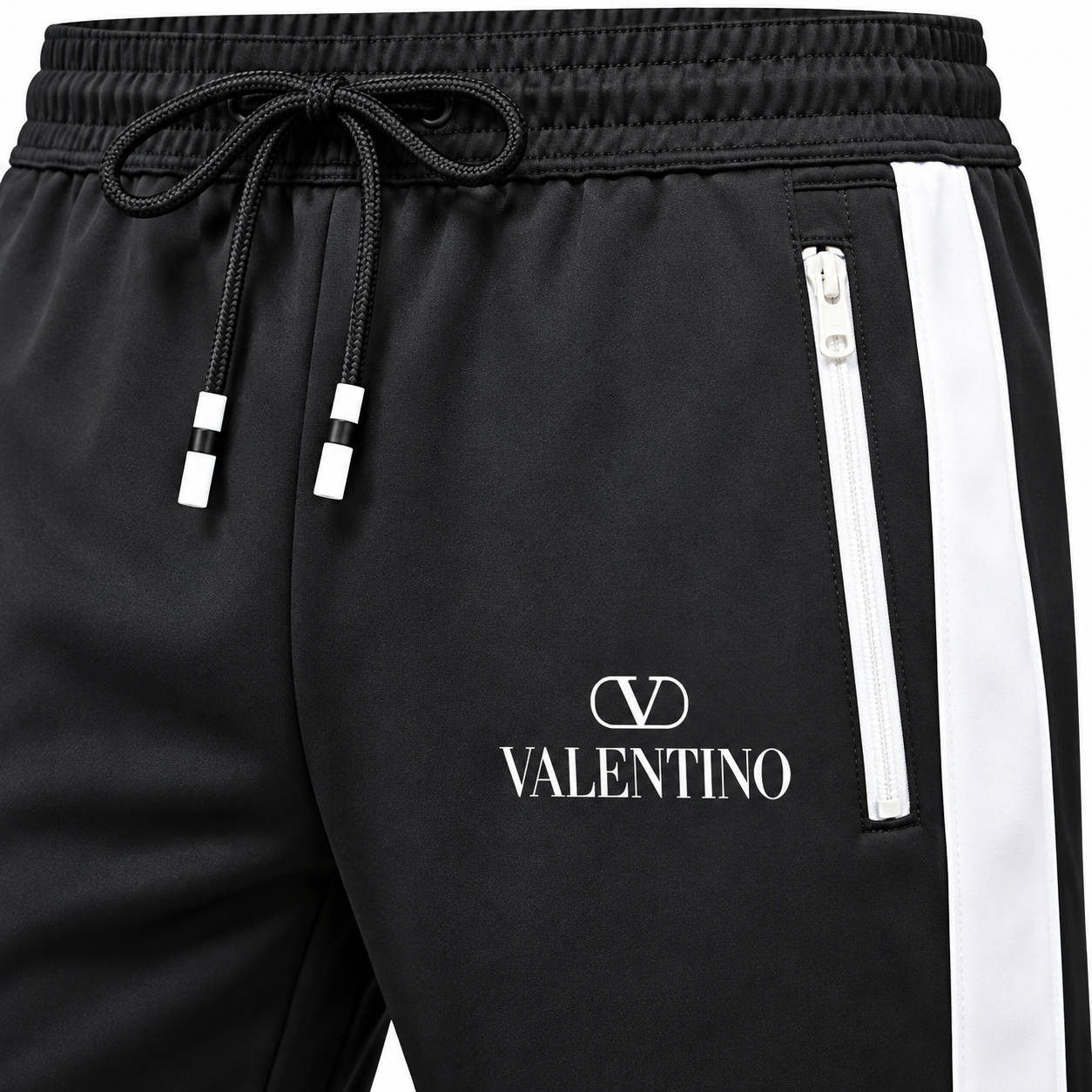 Men's Valentino Dri-Fit TrackSuit | Color: Black | View 4