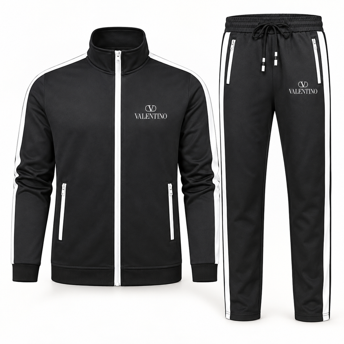 Men's Valentino Dri-Fit TrackSuit | Color: Black | View 5