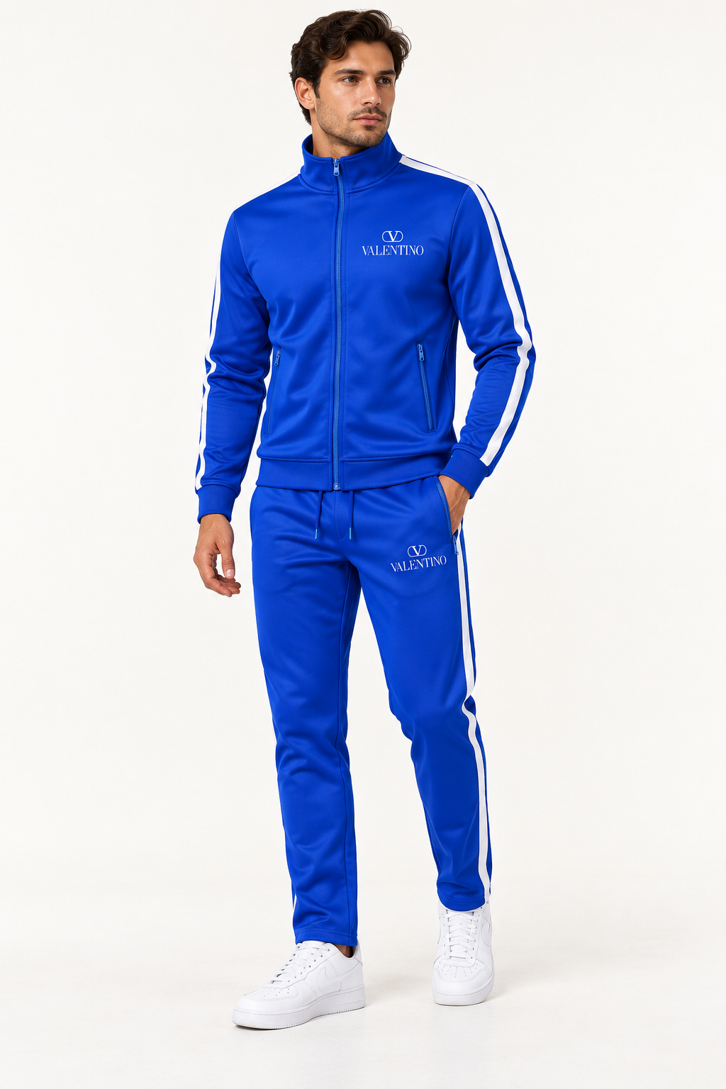 Men's Valentino Dri-Fit TrackSuit | Color: Blue | View 2